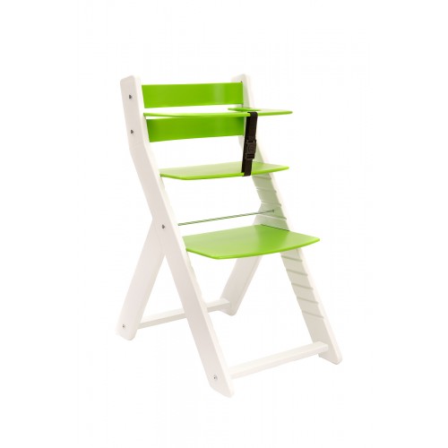 Dětská rostoucí židle UNIZE Wood Partner bílá zelená