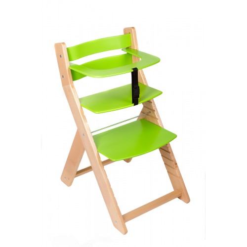Dětská rostoucí židle UNIZE Wood Partner natur zelená