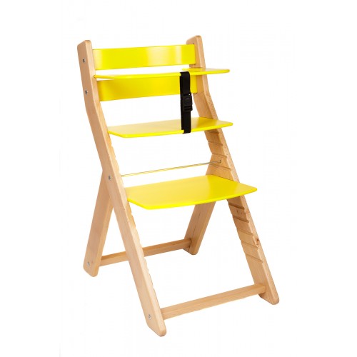 Dětská rostoucí židle UNIZE Wood Partner natur žlutá