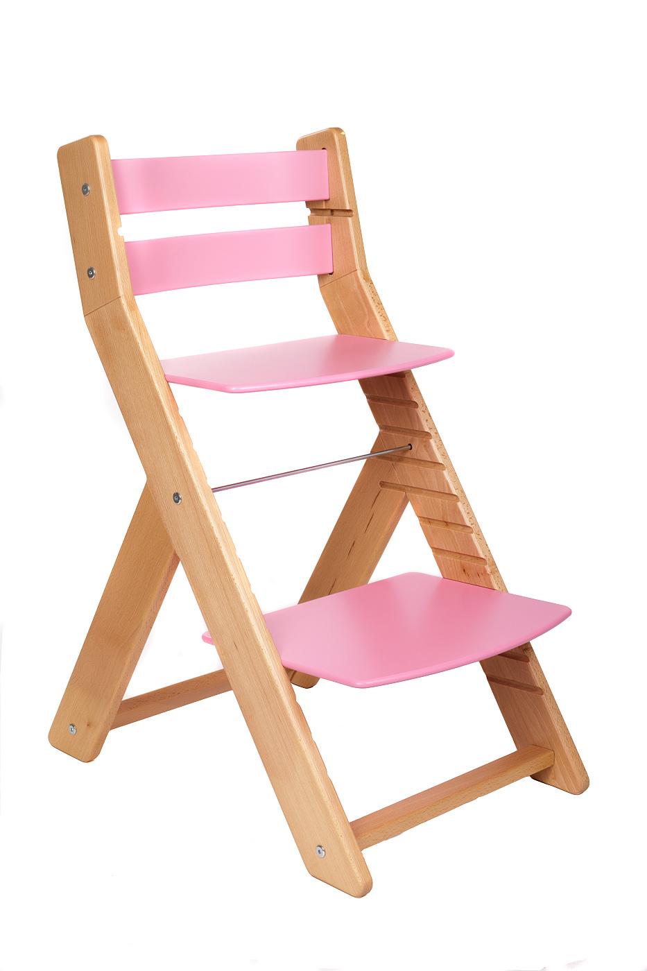 Wood Partner MONY Studentská rostoucí židle natur růžová