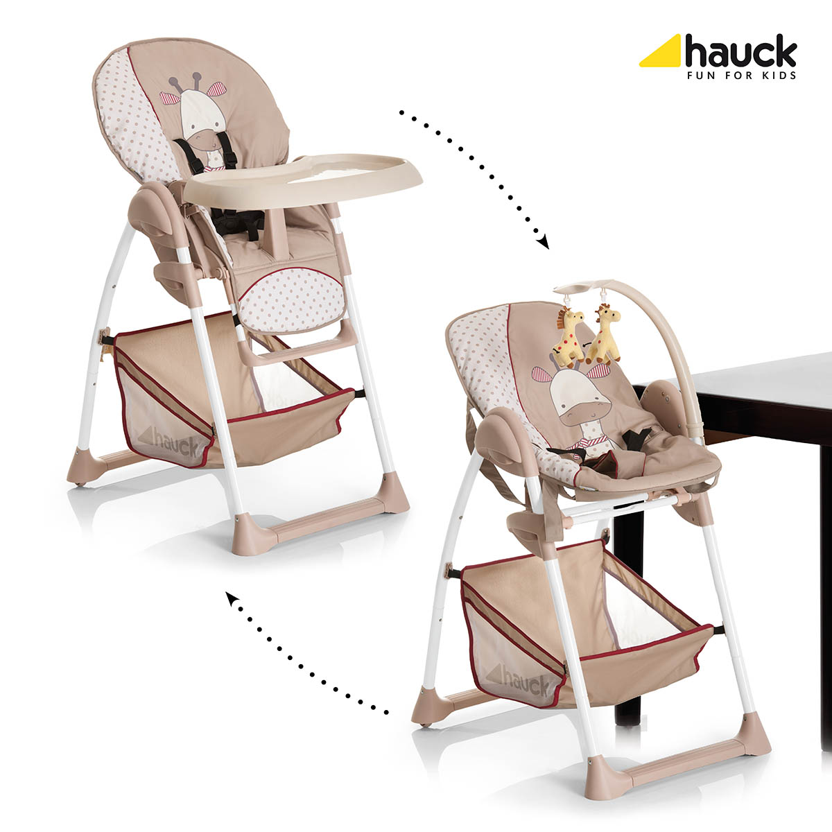 Hauck Sit´n Relax 2017 jídelní židlička 2v1 : giraffe