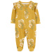 CARTER'S Overal na zip Sleep&Play Mustard Floral holka 9m/vel. 74