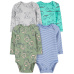 CARTER'S Body dlouhý rukáv Blue/Gray Animal kluk 4ks 18m/vel. 86