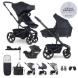 EASYWALKER Kočárek kombinovaný Harvey⁵ Midnight Black XXL RWS + CYBEX Aton B2 i-Size + základna