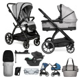 MUUVO Kočárek kombinovaný Trick set 2v1 Steel grey + CYBEX Aton B2 i-Size + základna