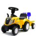 Dětské odrážedlo traktor s vlečkou a nářadím Baby Mix New Holland žlutý