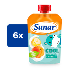 6x SUNAR Cool banán, meruňka, jogurt 110g