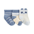 CARTER'S Ponožky Blue Panda Stripe kluk LBB 3 ks 12-24m