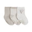 CARTER'S Ponožky White-Grey Elephant neutral LBB 3 ks, NB/vel. 56