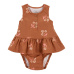 CARTER'S Body bez rukávů s volánem Brown Flowers holka 9m