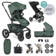 EASYWALKER Kočárek kombinovaný Jimmey Pine Green XXL AIR + RWS + Jackey XL Shadow Black