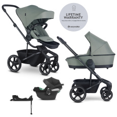 EASYWALKER Kočárek kombinovaný Harvey⁵ 2v1 Agave Green LITE RWS + CYBEX Aton B2 i-Size + základna