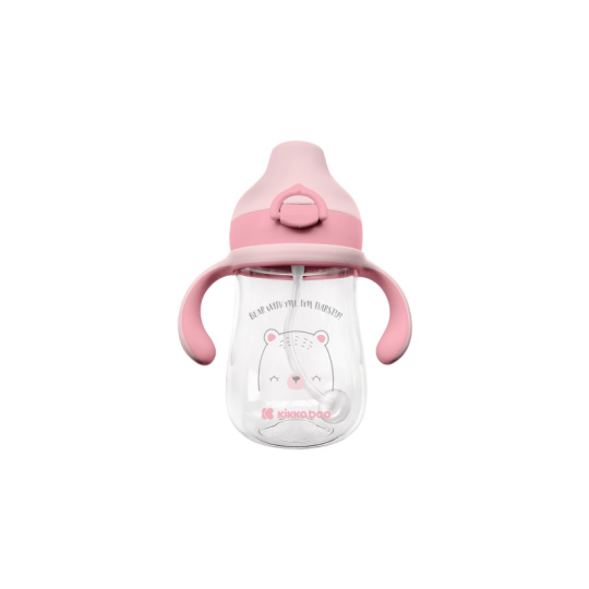 Hrnek se silikonovým pítkem 300ml 6m+ Bear with me Pink