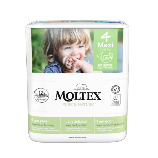 MOLTEX Pure&Nature Pleny jednorázové 4 Maxi (7-14 kg) 29 ks