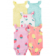 CARTER'S Body na ramínka Dots Fruit holka 5ks NB/vel. 56