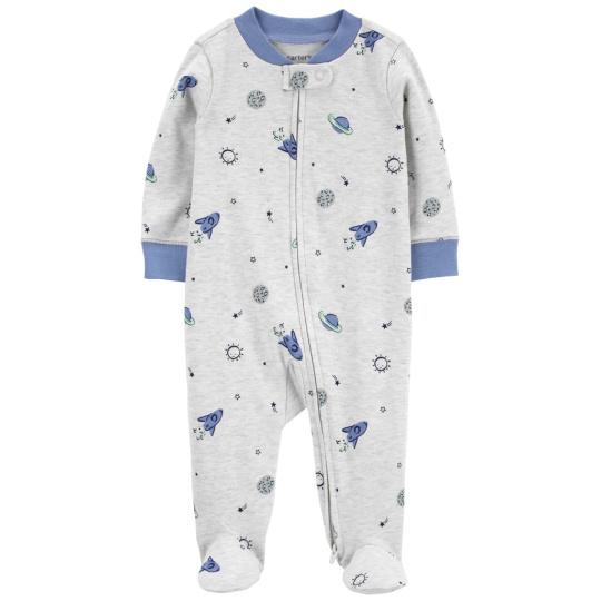 CARTER'S Overal na zip Sleep&Play Gray Planet kluk NB/vel. 56