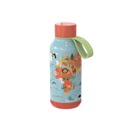 Nerezová termoláhev Solid Kids s poutkem Map of Life 330 ml