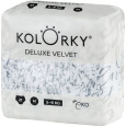 KOLORKY DELUXE VELVET Pleny jednorázové eko se sametovým povrchem M (5-8 kg) 21 ks