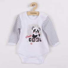 Kojenecké body s dlouhým rukávem New Baby Panda