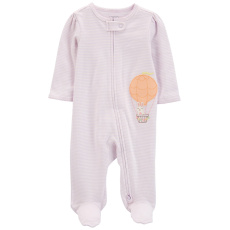 CARTER'S Overal na zip Sleep&Play Lilac Stripe holka 9m/vel. 74