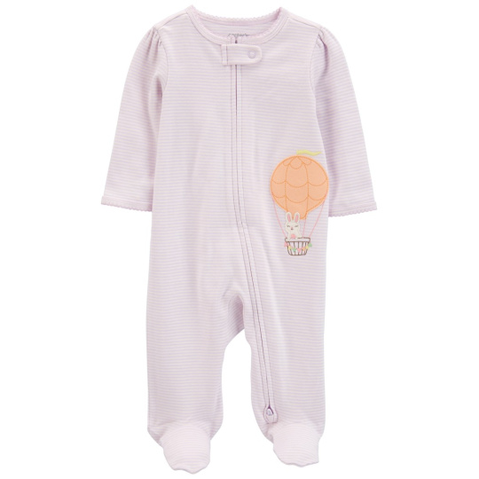 CARTER'S Overal na zip Sleep&Play Lilac Stripe holka 9m/vel. 74