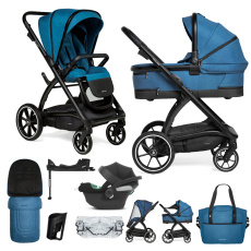 MUUVO Kočárek kombinovaný Trick set 2v1 Ocean blue + CYBEX Aton B2 i-Size + základna