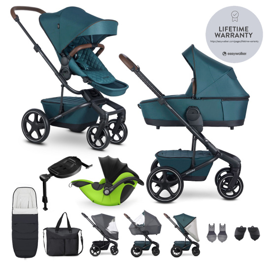 EASYWALKER Kočárek kombinovaný Harvey⁵ Premium Jade Green XXL RWS + KIDDY Evoluna i-size 2