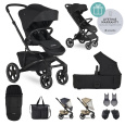 EASYWALKER Kočárek kombinovaný Jimmey Pepper Black XXL RWS + Jackey XL Shadow Black