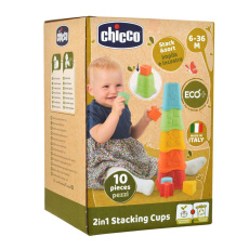 CHICCO Pohárky stohovací barevné Eco+ 6m+