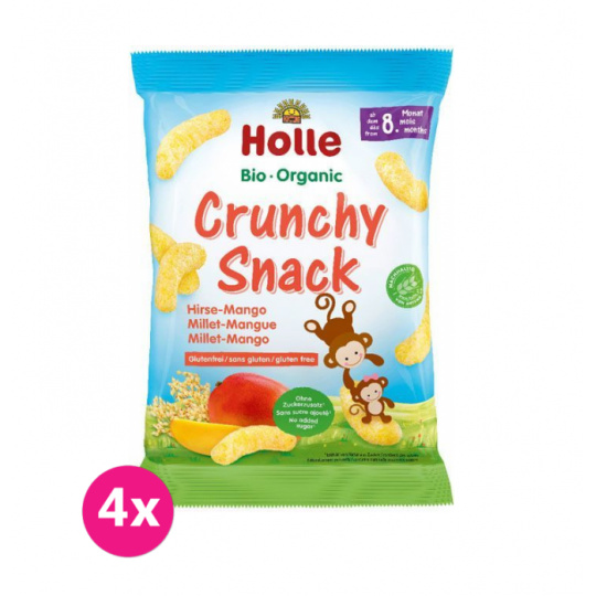 4x HOLLE Bio organické křupky jahelné s mangem 25 g