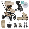 EASYWALKER Kočárek kombinovaný Jimmey Sand Taupe XXL RWS + Jackey XL Shadow Black