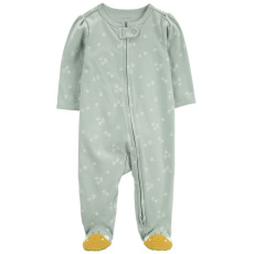 CARTER'S Overal na zip Sleep&Play Green Floral Bee holka 3m/vel. 62