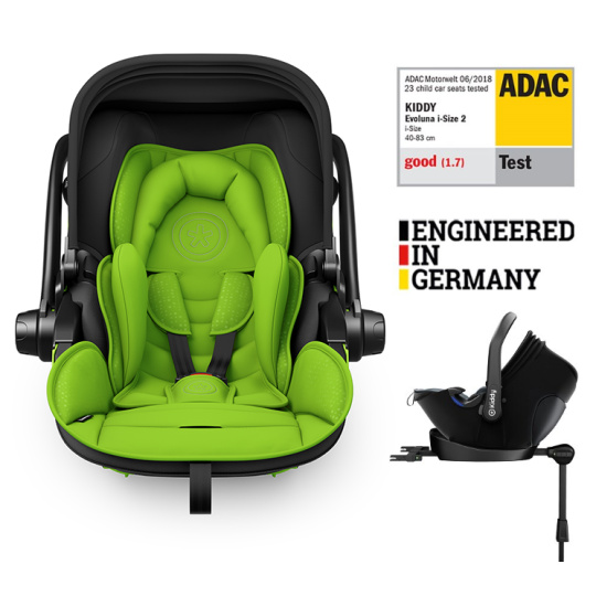 KIDDY Autosedačka Evoluna i-size 2 + Isofix základna 40-83 cm Spring Green