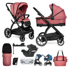 MUUVO Kočárek kombinovaný Trick set 2v1 Pure pink + CYBEX Aton B2 i-Size + základna