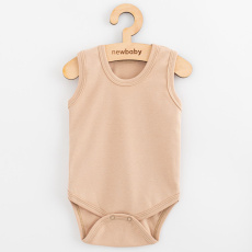 Kojenecké body bez rukávů New Baby Classic II světle béžové  kluk