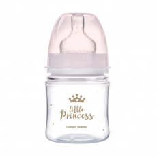 CANPOL BABIES Lahev se širokým hrdlem Royal Baby 120 ml růžová