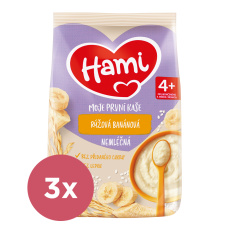 3x HAMI Moje první kaše nemléčná rýžová banánová 4+, 170g