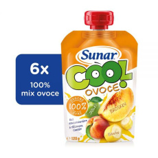 6x SUNAR Kapsička Cool ovoce broskev, banán, jablko 120 g