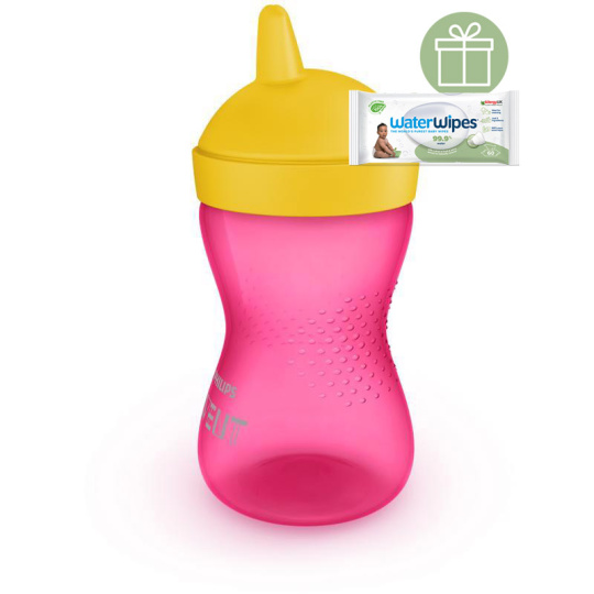 Philips AVENT Hrneček Grippy s tvrdou hubičkou 300 ml dívka+WW Soapberry 60ks