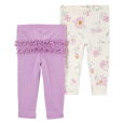 CARTER'S Tepláky/legíny Purple Floral holka 2ks 24m/vel. 92