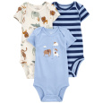 CARTER'S Body krátký rukáv Blue Animals kluk 3ks 18m/vel. 86