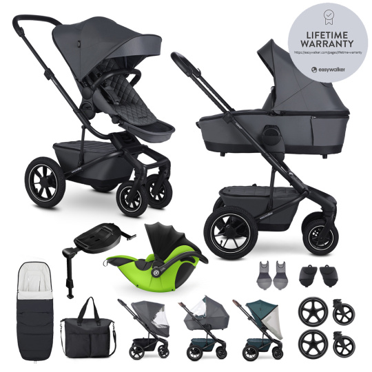 EASYWALKER Kočárek kombinovaný Harvey⁵ Premium Mineral Grey XXL AIR + KIDDY Evoluna i-size 2