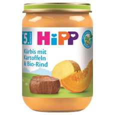 HIPP BIO Dýně, brambory a hovězí maso od uk. 4.-6. měsíce, 190 g