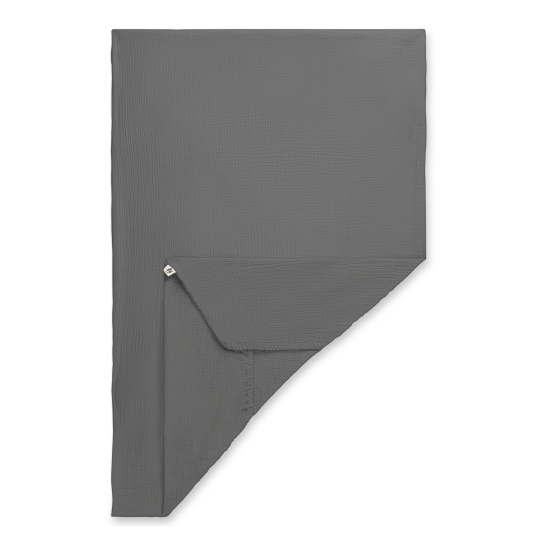 Hauck Měkké napínací prostěradlo 120x60, mušelín, dark grey