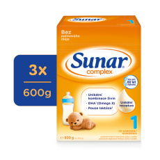 3x SUNAR Complex 1 Mléko počáteční 600 g