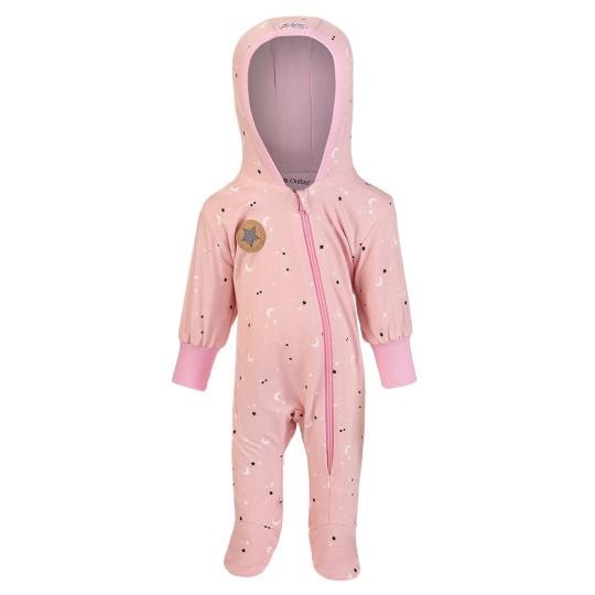 LITTLE ANGEL Overal podšitý BIO DR Outlast® 56 sv.růžová hvězdičky/růžová baby