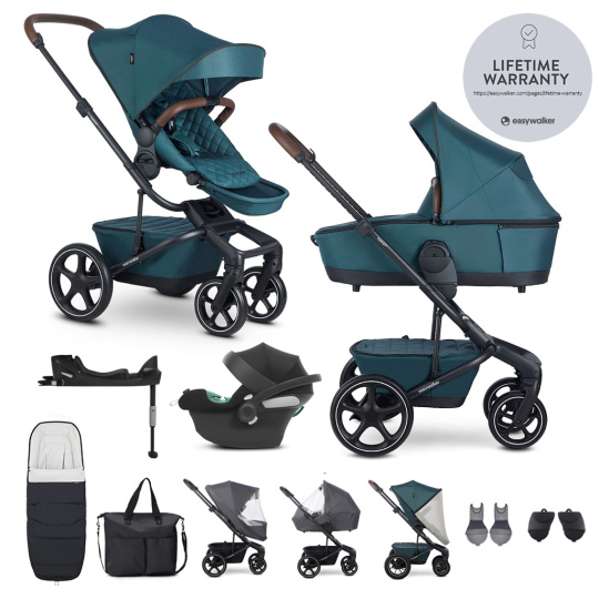 EASYWALKER Kočárek kombinovaný Harvey⁵ Premium Jade Green XXL RWS + CYBEX Aton B2 i-Size