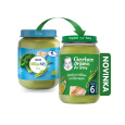 GERBER Organic dětský příkrm brokolice s hráškem a krutím masem 190 g​