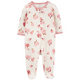 CARTER'S Overal na zip Sleep&Play Ivory Apple holka 6m/vel. 68