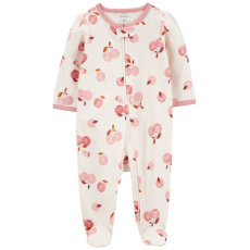 CARTER'S Overal na zip Sleep&Play Ivory Apple holka 6m/vel. 68